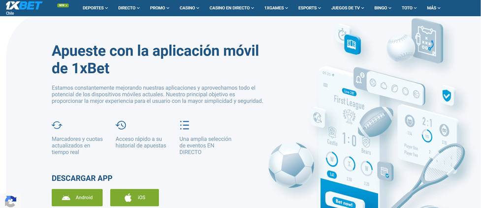 Descargar la aplicación de la casa de apuestas 1xBet