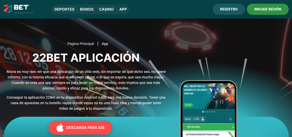 Descargar la aplicación móvil de 22Bet